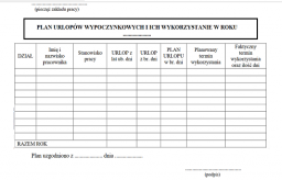 PLAN URLOPÓW